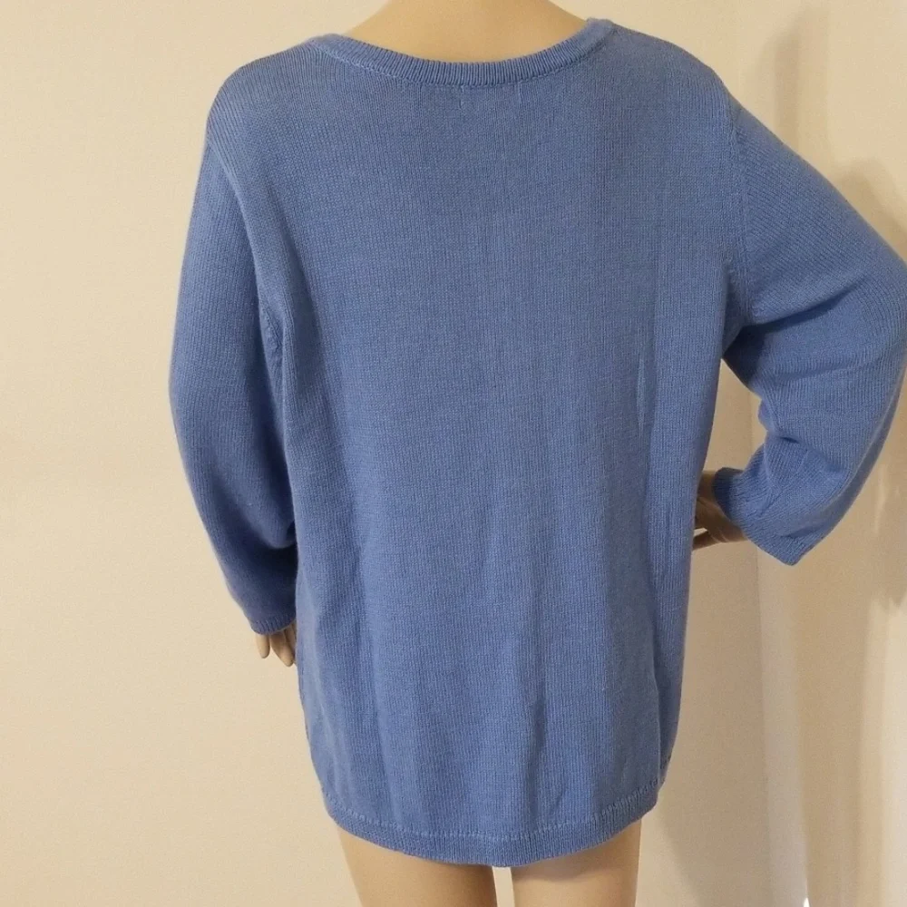FLORAL RIBBON SOUTACHE! Cardigan | Periwinkle Blue | L | EUC | HIGH QUALITY! - Picture 5 of 7
